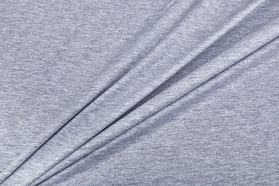 Glittery Jersey - Grey/Silver