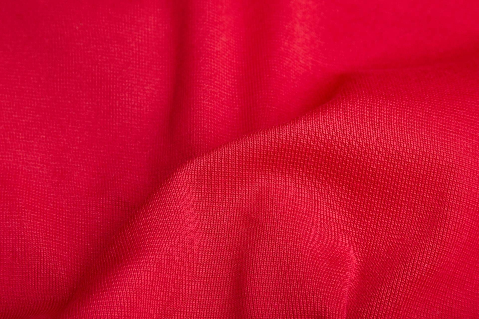 Fine Interlock Ribbing - Red