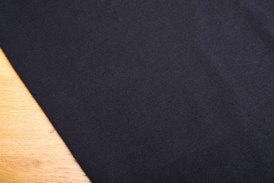Fine Ribbing - Ink Black