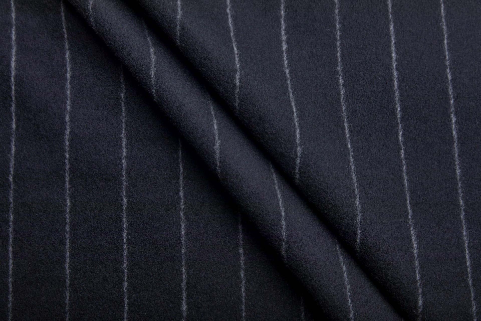 Milled Wide Pinstripe Coating - Black / Grey