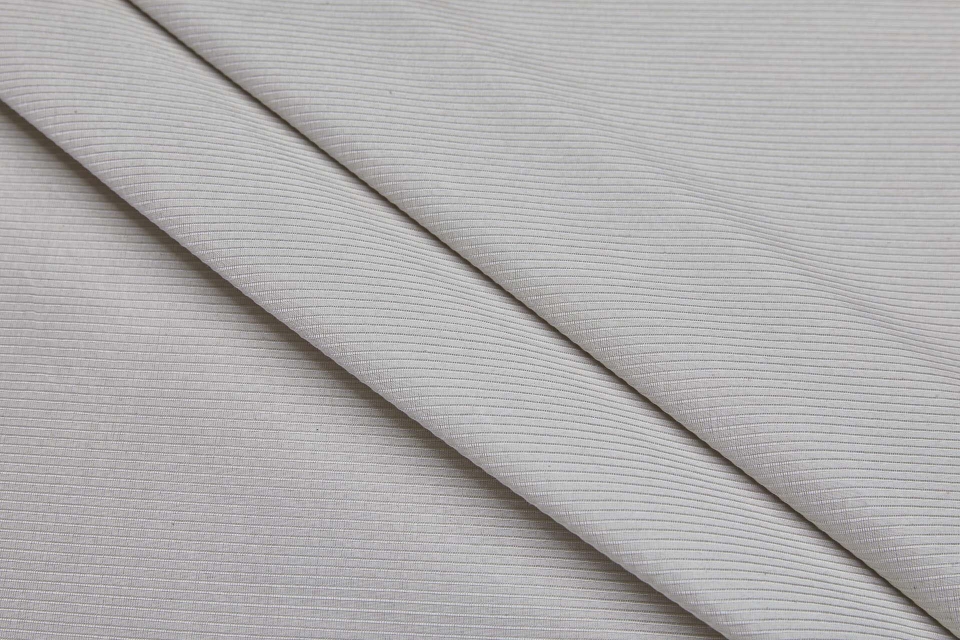 Pale Grey Silk Cotton "Ottoman"