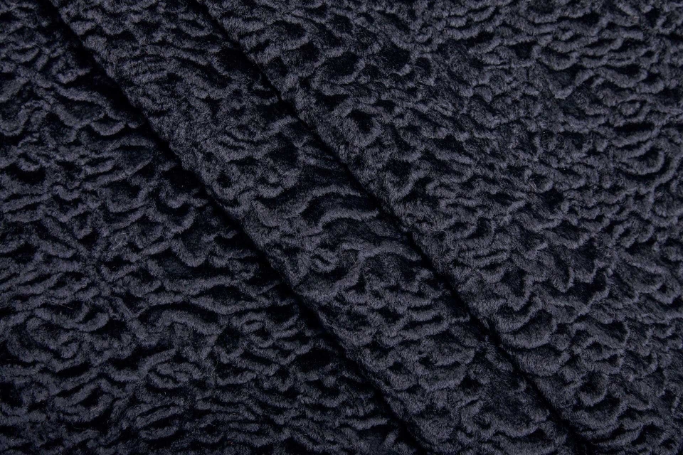 Faux Astrakhan - Midnight