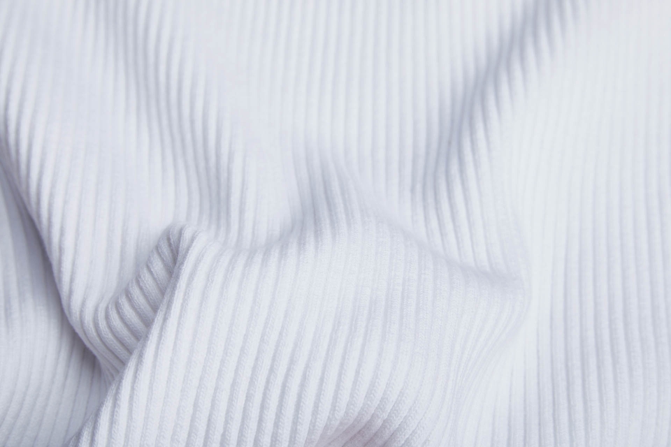 Rib Jersey - 3/3 Rib White