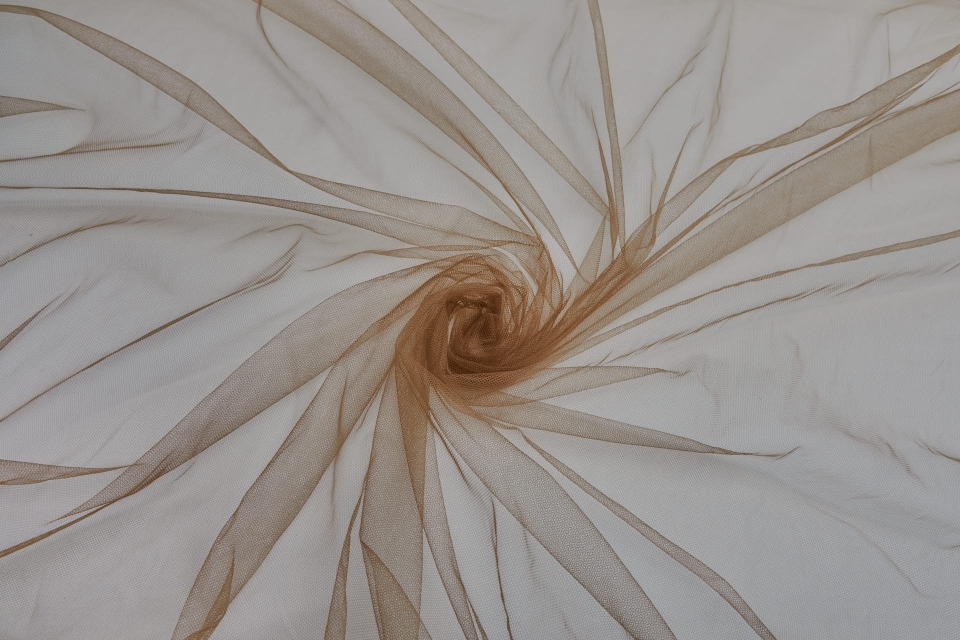 Dark Nude Illusion Tulle - Non Stretch