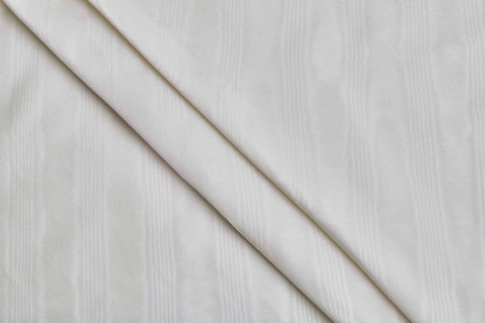 French Acetate and Cotton Moire Grosgrain - Ivory
