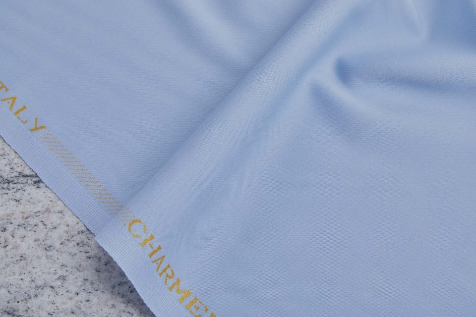 Luxury Italian Wool Suiting - Baby Blue