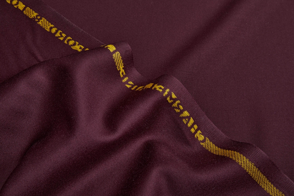 Luxury Italian Wool Suiting - Maroon