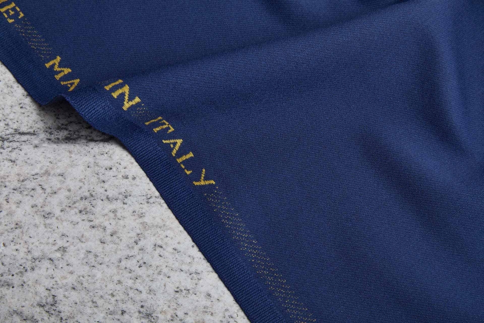 Luxury Italian Wool Suiting - Midnight Blue