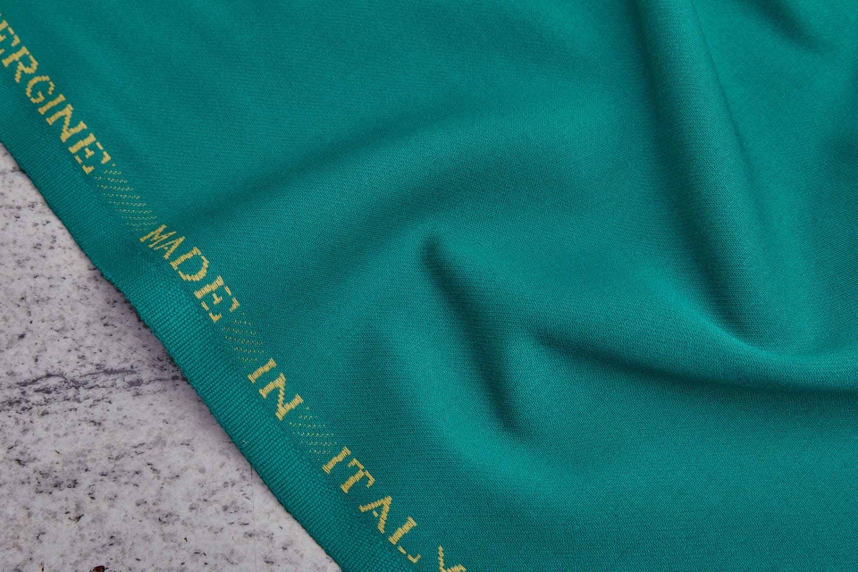 Luxury Italian Wool Suiting - Emerald Green