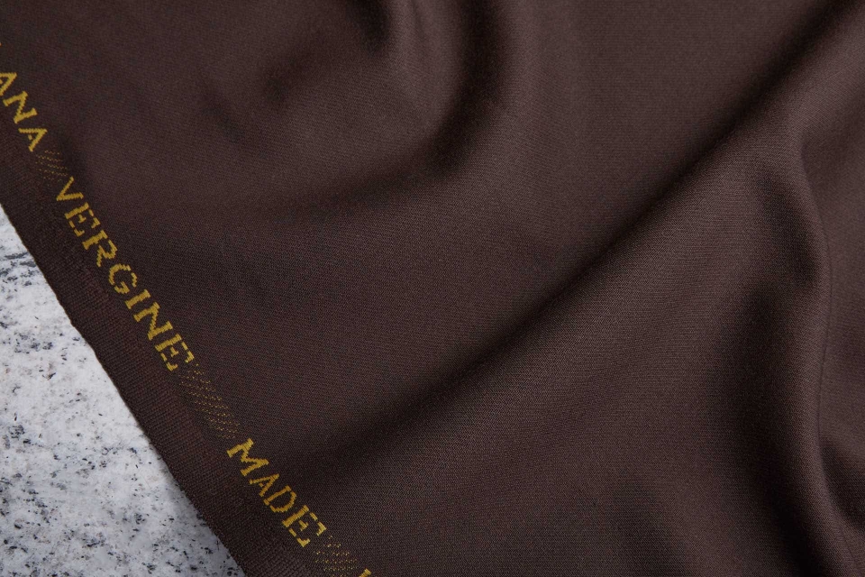 Luxury Italian Wool Suiting - Coffee