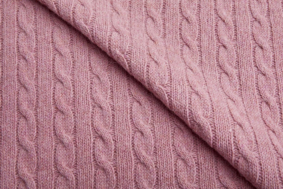Wool Cable Knit - Tea Rose