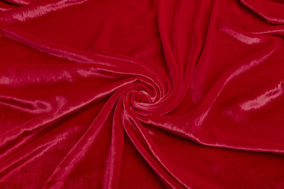 Silk Velvet - Poppy Red