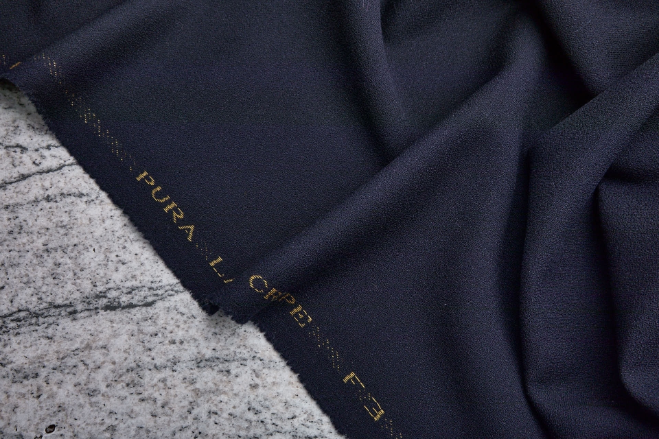 Wool Crepe - Navy