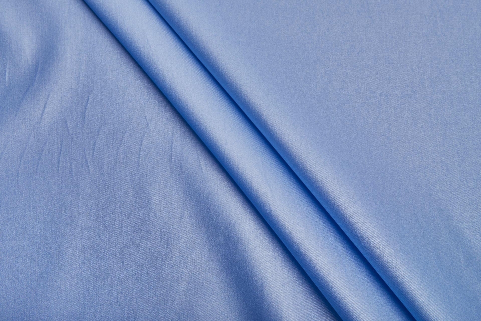 Sky Blue Glitter Stretch Poplin