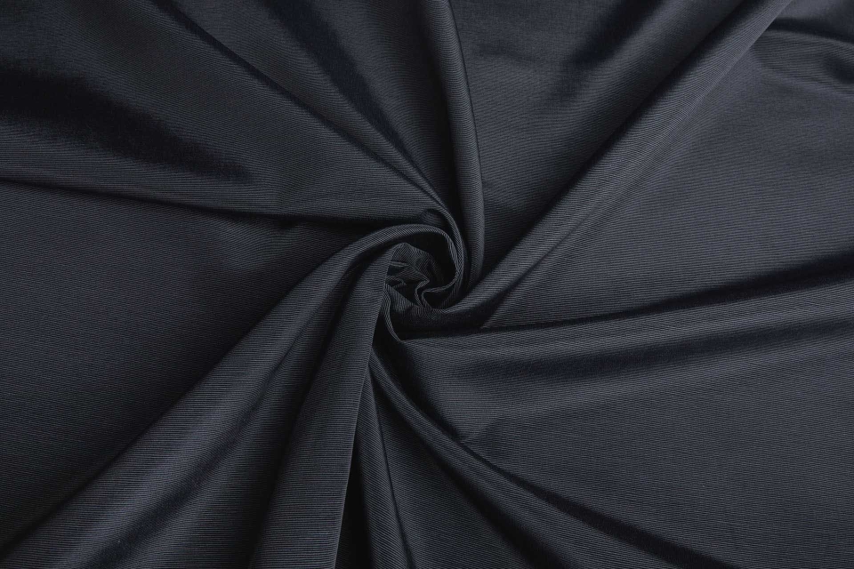 Cotton Viscose Grosgrain - Black
