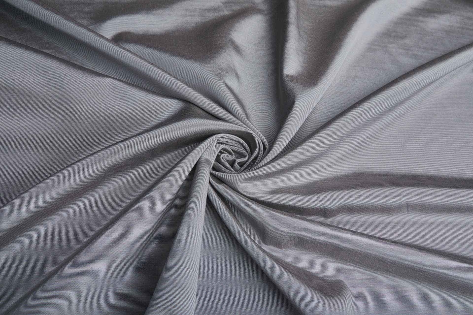 Cotton Viscose Grosgrain - Steel Grey