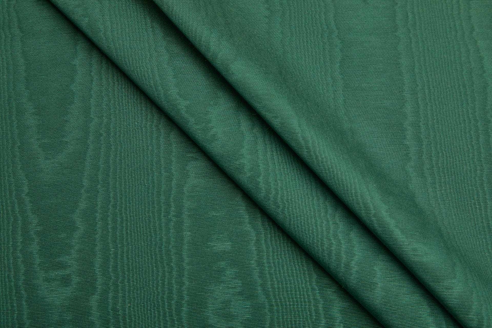Cotton Viscose Grosgrain - Green Moiré