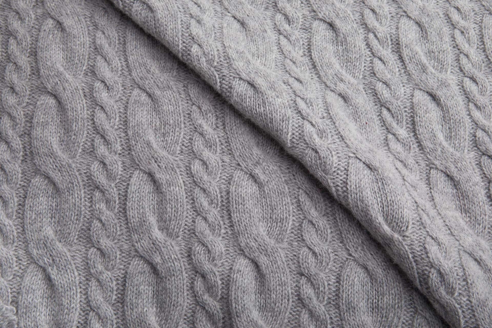 LAST PIECE - Wool Cable Knit - Grey