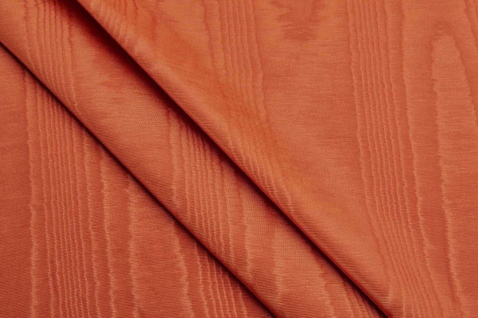 Cotton Viscose Grosgrain - Orange Moiré 