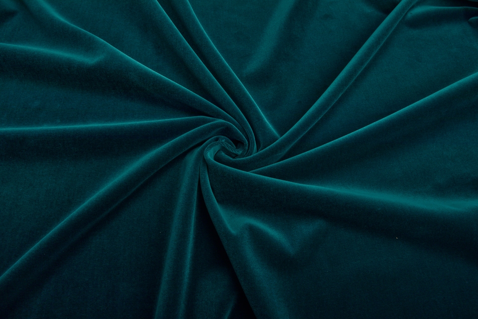 Italian Cotton Velvet - Peacock