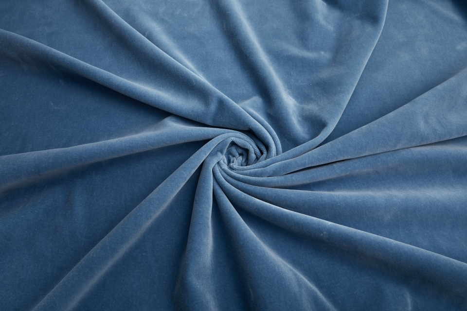 Italian Cotton Velvet - Pale Blue