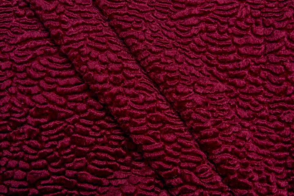 Faux Astrakhan - Deep Red