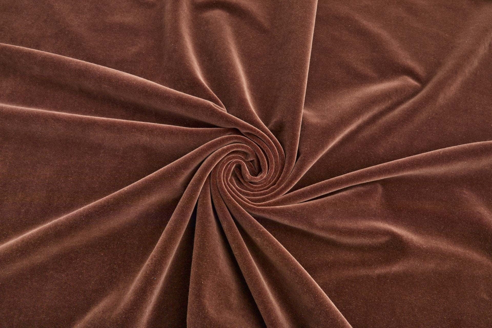 Heavy Cotton Velvet - Saddle Brown