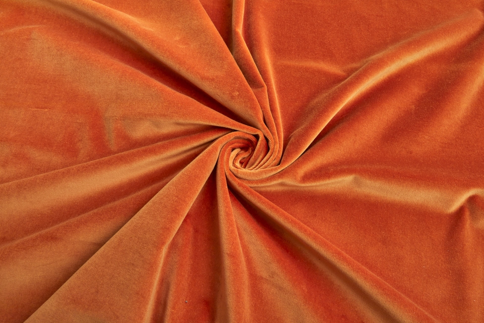 Heavy Cotton Velvet - Orange