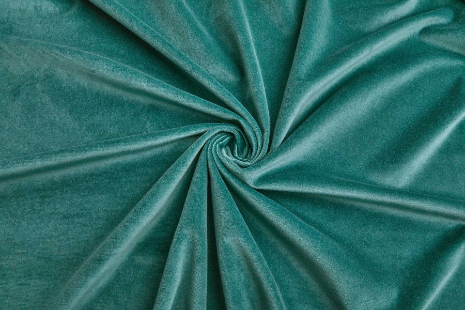 Heavy Cotton Velvet - Deep Sea Green