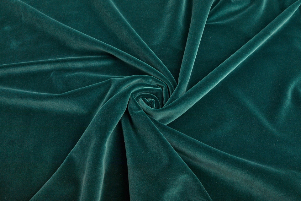 Heavy Cotton Velvet - Dark Fern