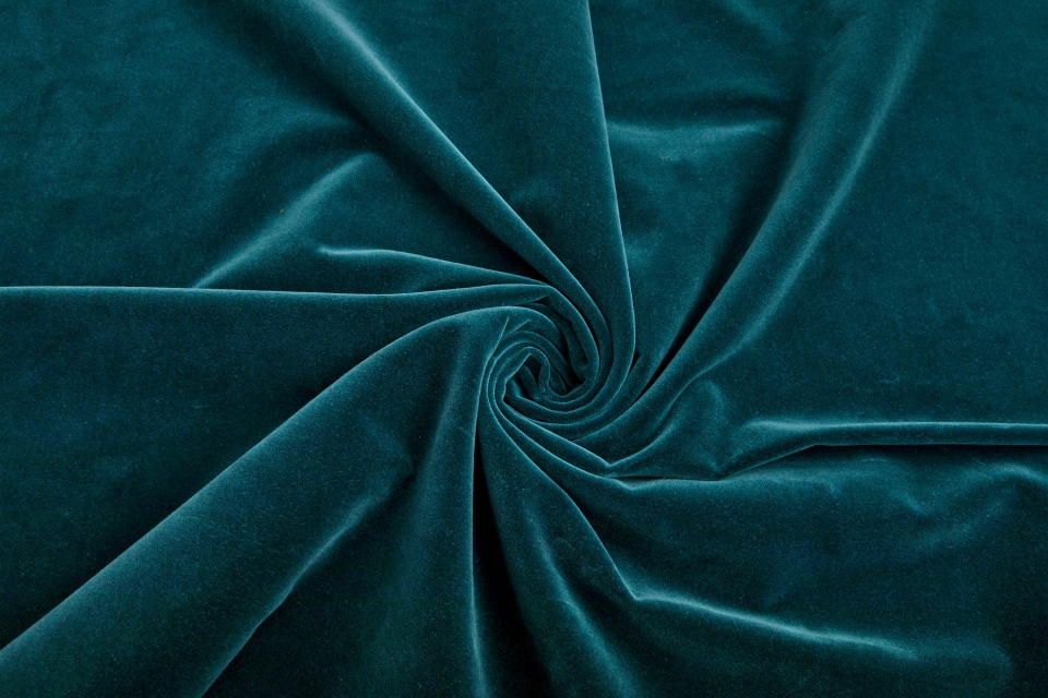 Heavy Cotton Velvet - Deepest Teal