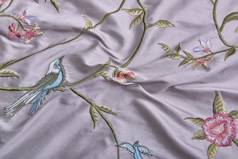 Bird Embroidery - Lilac