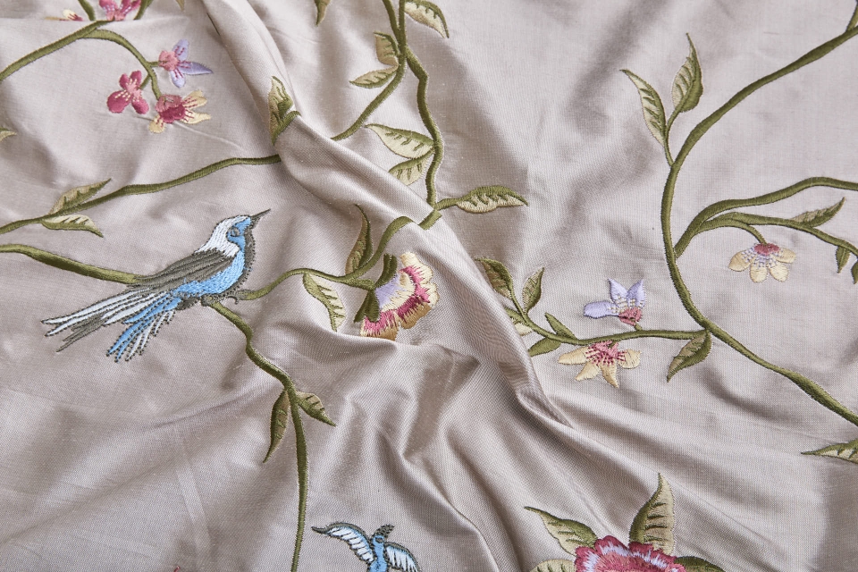 Bird Embroidery - Oyster