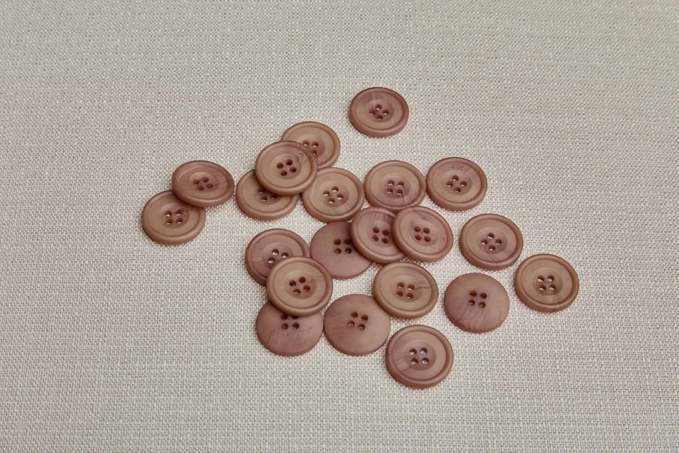 Round Mocha "Faux Horn" Button - 2.2cm