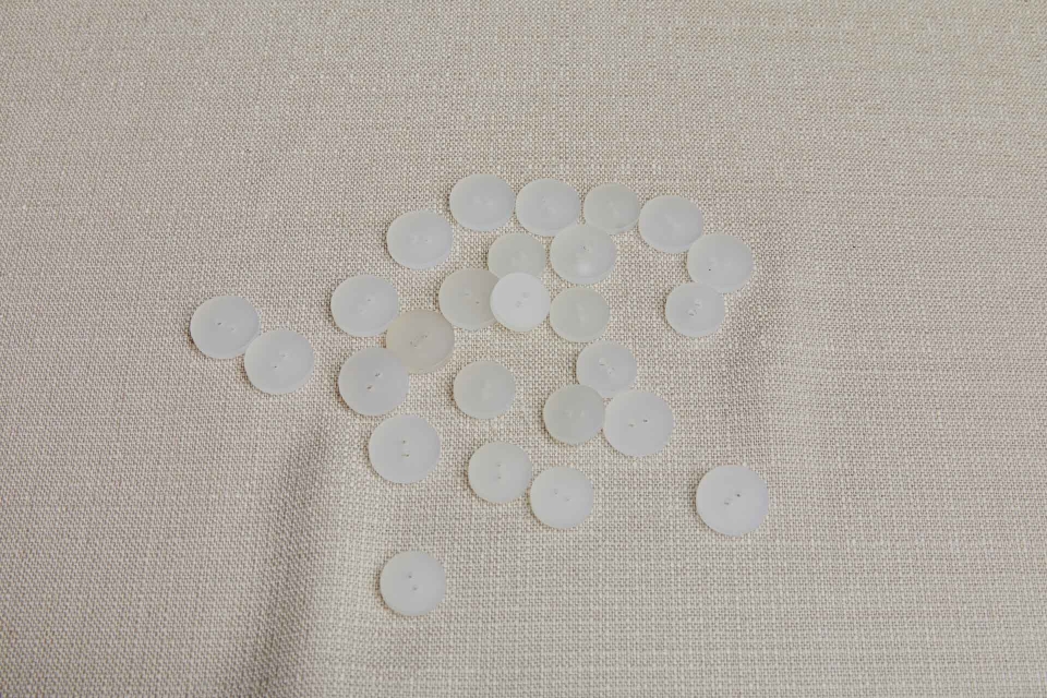 Semi-transparent Ivory Resin Button - 1.5cm