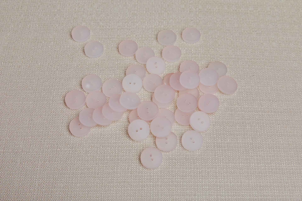 Semi-transparent Pale Pink Resin Button - 1.9cm