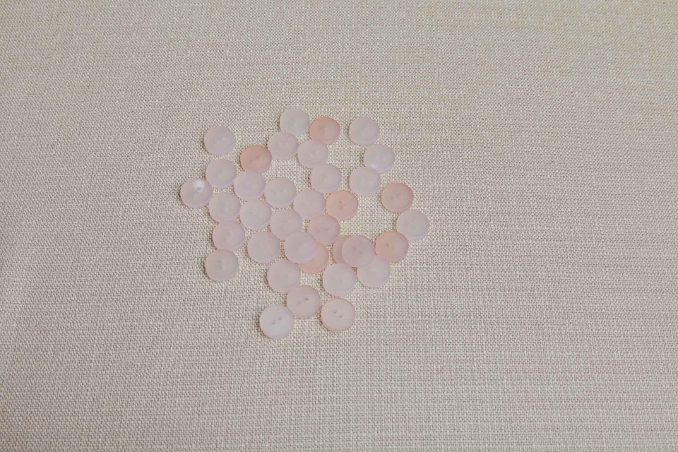 Semi-transparent Pale Pink Resin Button - 1.4cm