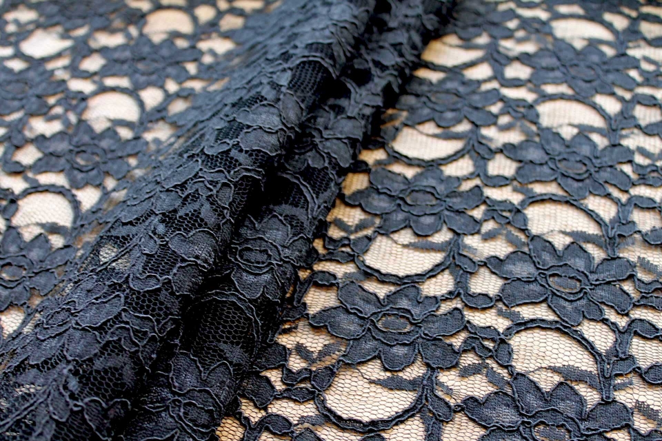 Corded Lace - Black